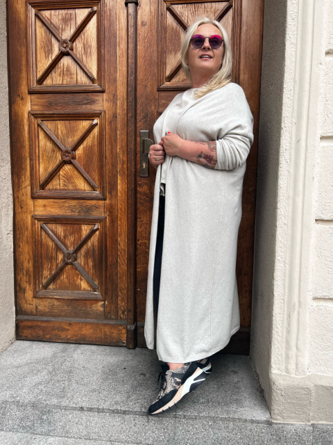 Sweter Kardigan ALASKA beż melanż Sweter Kardigan ALASKA beż melanż