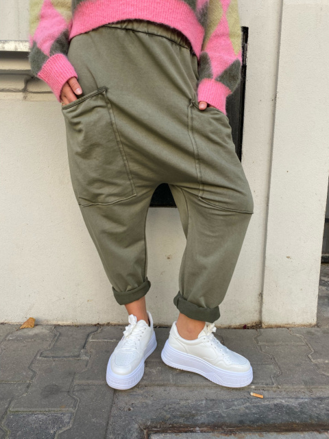 Spodnie baggy BRENDA khaki Spodnie baggy BRENDA khaki