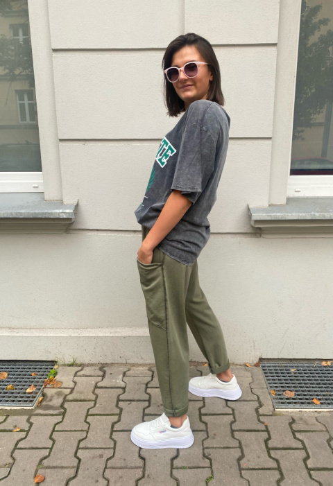 Spodnie baggy BRENDA khaki Spodnie baggy BRENDA khaki