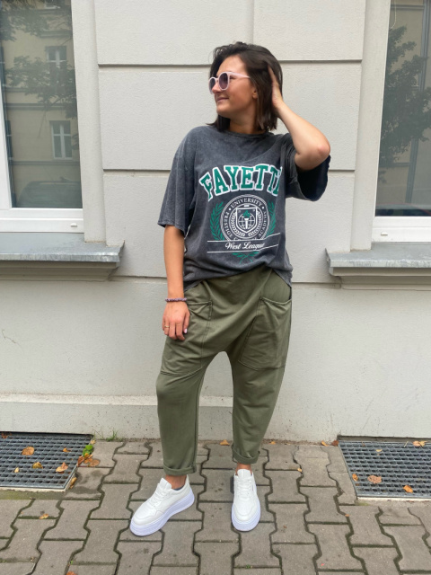 Spodnie baggy BRENDA khaki Spodnie baggy BRENDA khaki