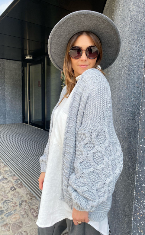Sweter kardigan SALI szary Sweter kardigan SALI szary