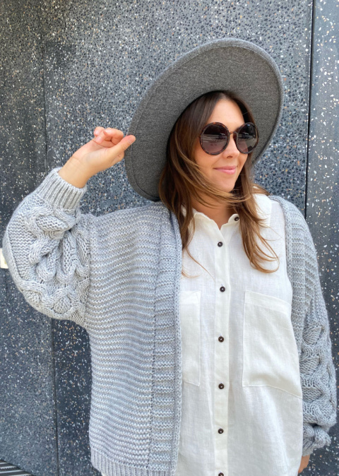 Sweter kardigan SALI szary Sweter kardigan SALI szary