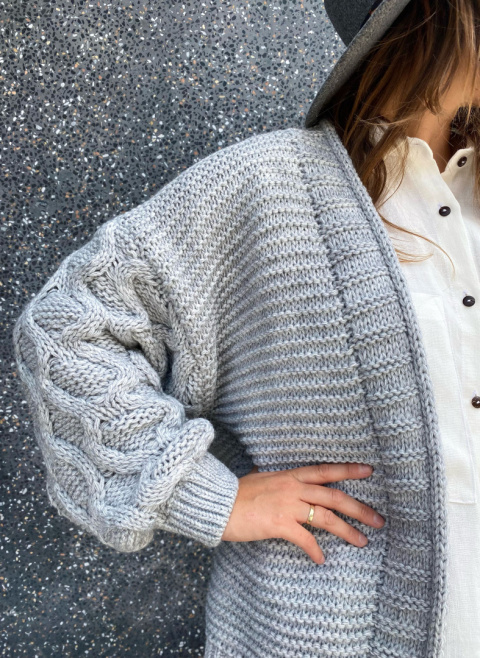 Sweter kardigan SALI szary Sweter kardigan SALI szary