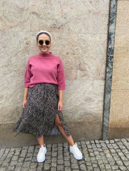 Sweter MIRIAM różany melanż