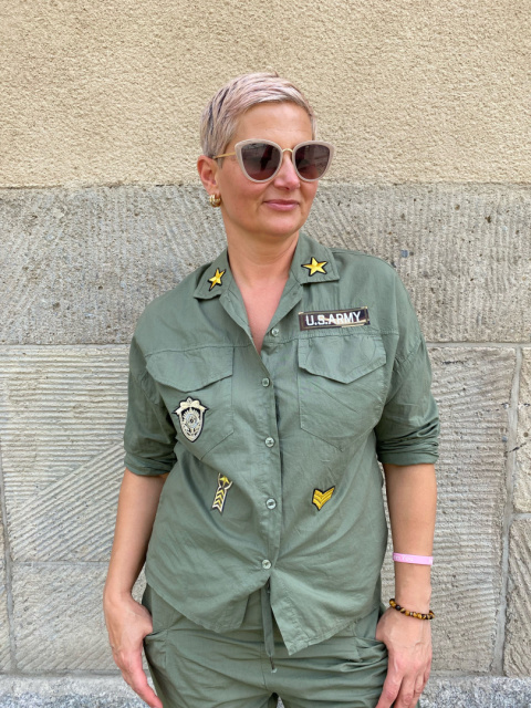 Bluzka koszula ARMY khaki