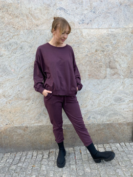 Spodnie dresowe FIGO dark plum