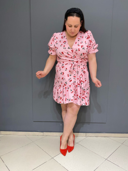 Sukienka AMARA wisienki pink