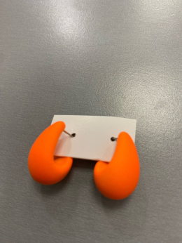 Kolczyki ŁEZKA neon orange