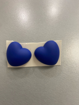 Kolczyki SERDUSZKA 3D kobalt