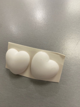 Kolczyki SERDUSZKA 3D white