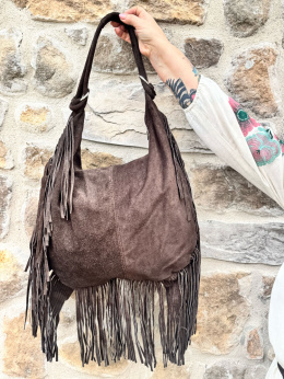 Torebka BOHO gorzka czekolada