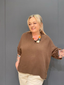 Bluzka Koszula KAMA czekolada Wiya
