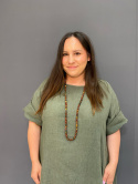 Naszyjnik BOHO kamienie brązy