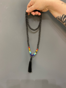 Naszyjnik BOHO kamienie czarny