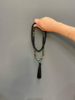 Naszyjnik BOHO kamienie dark