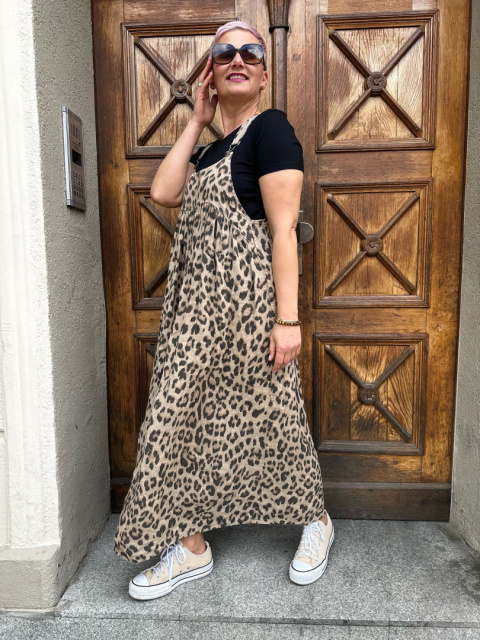 Sukienka SUE Wiya panterka beż Sukienka SUE Wiya panterka beż