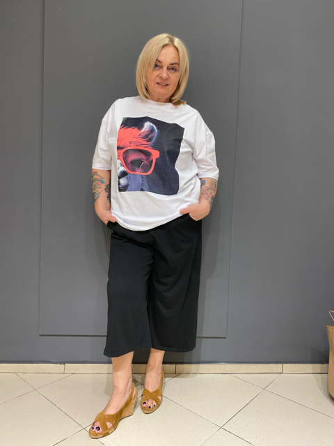 T-shirt TULIA LAMA biała T-shirt TULIA LAMA biała