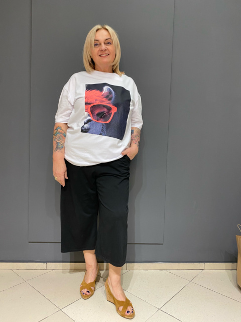T-shirt TULIA LAMA biała T-shirt TULIA LAMA biała