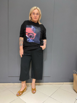 T-shirt TULIA LAMA czarna