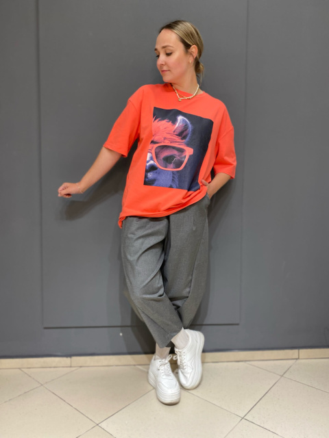 T-shirt TULIA LAMA koral T-shirt TULIA LAMA koral