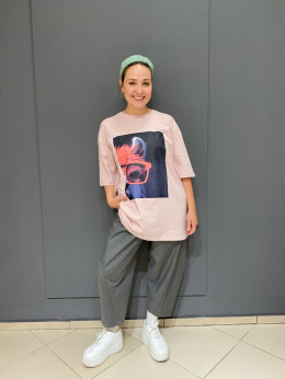 T-shirt TULIA LAMA puder