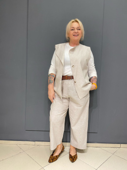 Kamizelka TRINI Rivabella len beż