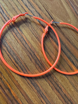 Kolczyki NEON koła Orange