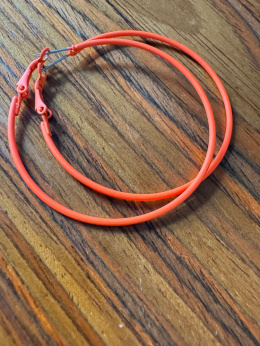Kolczyki NEON koła Orange