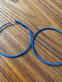Kolczyki NEON koła blue
