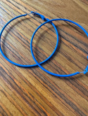 Kolczyki NEON koła blue