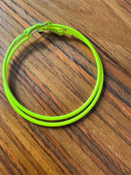 Kolczyki NEON koła limon