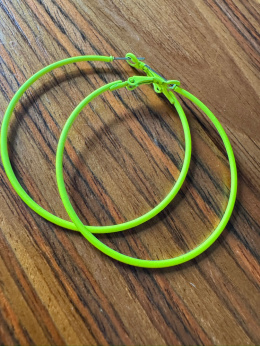 Kolczyki NEON koła limon