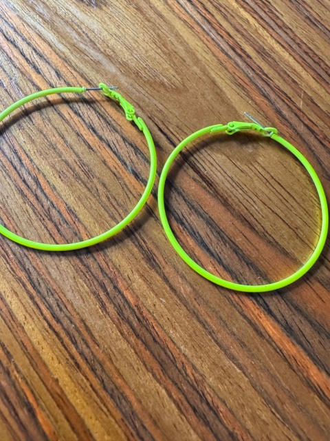 Kolczyki NEON koła limon Kolczyki NEON koła limon