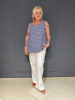 Top MARTA Rivabella paski navy
