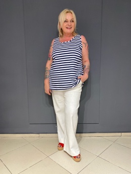Top MARTA Rivabella paski navy