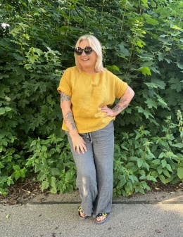 Bluzka Bluza FIDŻI Wendy Trendy len curry