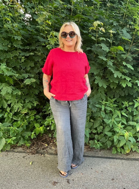 Bluzka Bluza FIDŻI Wendy Trendy len red Bluzka Bluza FIDŻI Wendy Trendy len red