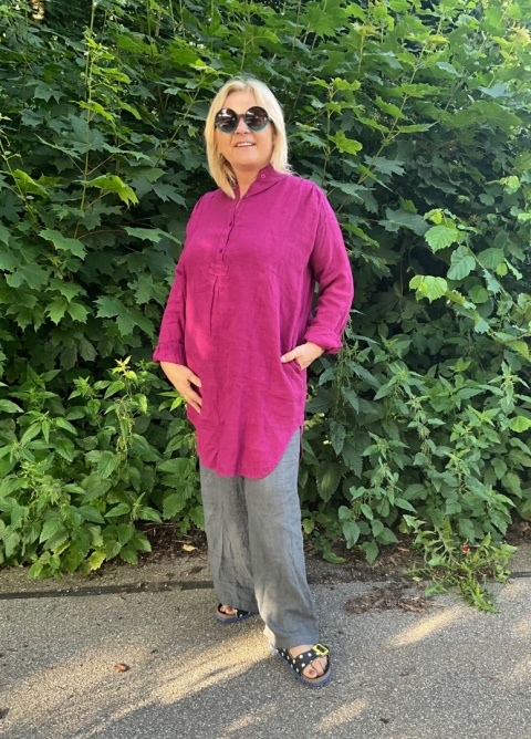 Koszula tunika BELIA Wendy Trendy len magenta Koszula tunika BELIA Wendy Trendy len magenta