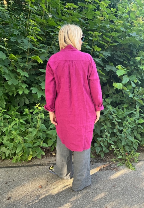 Koszula tunika BELIA Wendy Trendy len magenta Koszula tunika BELIA Wendy Trendy len magenta