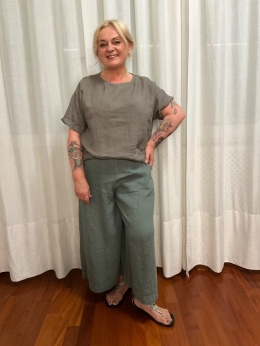 Spodnie kuloty LINO Wendy Trendy szałwia
