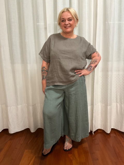 Spodnie kuloty LINO Wendy Trendy szałwia Spodnie kuloty LINO Wendy Trendy szałwia