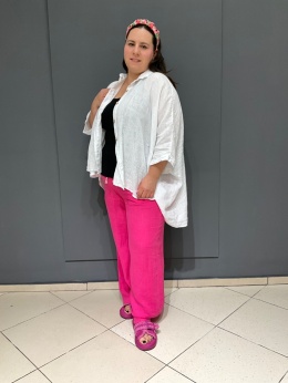 Bluzka Koszula FINA lniana white