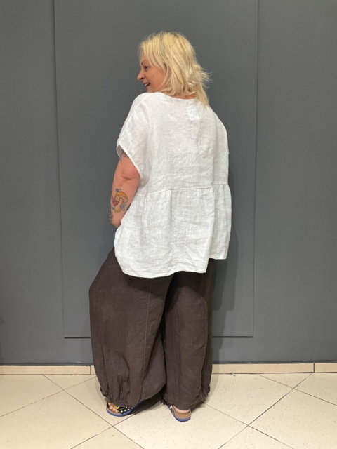 Bluzka POPI len bianco Bluzka POPI len bianco