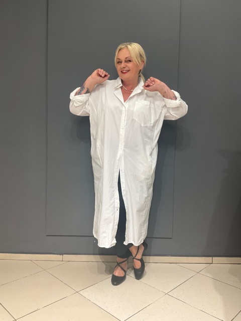 Koszula Sukienka ANITA Degrees bianco Koszula Sukienka ANITA Degrees bianco