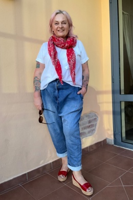 Szal WEST red