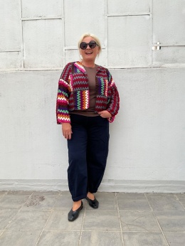 Sweter kardigan CELESTE bordo