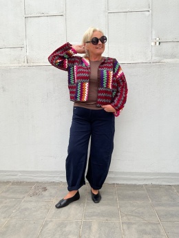 Sweter kardigan CELESTE bordo