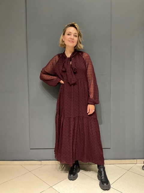 Sukienka NARA wiya bordo Sukienka NARA wiya bordo