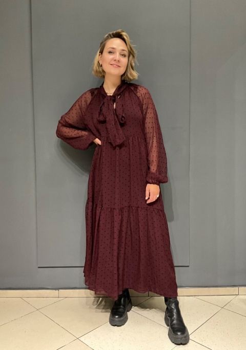 Sukienka NARA wiya bordo Sukienka NARA wiya bordo