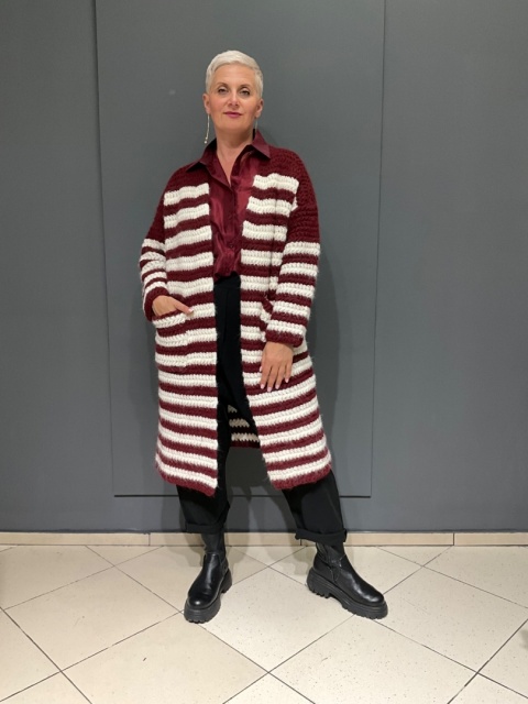 Sweter Kardigan blezer TUROT bordo Sweter Kardigan blezer TUROT bordo